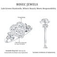 thumbnail image 5 of Rosec Jewels Lab Grown Diamond Heart Engagement Ring (1 Carat) - Statement Ring - EF-VS Quality - with Jewelry Box, 10K White Gold, US 6.00, 5 of 8