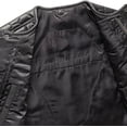 thumbnail image 5 of First Mfg Co - Hornet - Men's Motorcycle Biker Riding Black Leather Vest - 5X Large, 5 of 5
