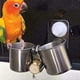 thumbnail image 4 of Acero Inoxidable Comedero para Loros y Pájaros Redondo Aviario Comida para Mascotas Cuenco de Alimentación de Agua L, 4 of 7