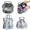 thumbnail image 2 of Boho Bohemia Pioneer Flower Art Drawstring Lunch Bag Women - Drawstring Lunch Bag Insulated for Work Office - Stain-Resistant Large Lunchbags for Women with Multi-Pockets, 2 of 6