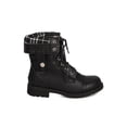 thumbnail image 2 of New Girl Little Wild Diva Beatrix-13 Leatherette Plaid Fold Down Combat Boot, 2 of 5