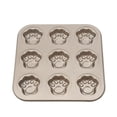 thumbnail image 1 of Bearachild Bandeja para hornear Pata de gato Antiadherente Recubrimiento antiadherente Distribución uniforme del calor Bandeja para hornear Utensilios para Cocina y Comedor 9 dorado claro Bearachild HA080358-03, 1 of 6