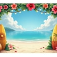 thumbnail image 4 of Tropical Design Beach Banner Hawaiian Surfboard Luau Decoration for Summer Party Outdoor Event, 4 of 7