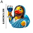 thumbnail image 2 of Artesanías de resina, pato Jesús, homenaje a un veterano, regalo de pato, muebles para el hogar, 2 of 2