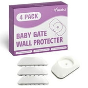 Vmaisi Baby Gate Wall Cup Protector Make Pressure Mounted Safety Gates More Stable - Wall Damage-Free - Fit for Doorway, Door Frame, Baseboard - Work on Dog & Pet Gates (White)