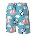 thumbnail image 5 of Disketp Men'S Swim Trunks Hawaiian Breathable Surf Beach Swimsuits Mesh Lining Beach Shorts With Pockets-Panda Flying In The Sky, 5 of 9