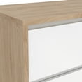 thumbnail image 5 of Tvilum Next 6 Drawer Double Dresser for Adults, Jackson Hickory/White High Gloss, 5 of 10