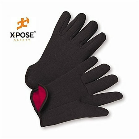 

X-pose Safety Brown Jersey Cotton Work Gloves with Red Fleece Lining Large 12 Pack