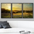 thumbnail image 2 of wall26 - 3 Piece Framed Canvas Wall Art - Art Rural Landscape. Field and Grass - Modern Home Art Stretched and Framed Ready to Hang - 16"x24"x3 Black, 2 of 5