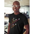 thumbnail image 2 of Planes With Colored Trails Graphic Men T-Shirt, Male Large, 2 of 4