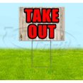 thumbnail image 1 of Take Out (18" x 24") Yard Sign, Includes Metal Step Stake, 1 of 6