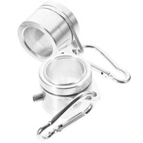 MIPCASE 2Pcs Silver Aluminum Flagpole Ring Anti Wrap Strong Durable Flag Pole Fixing Tool