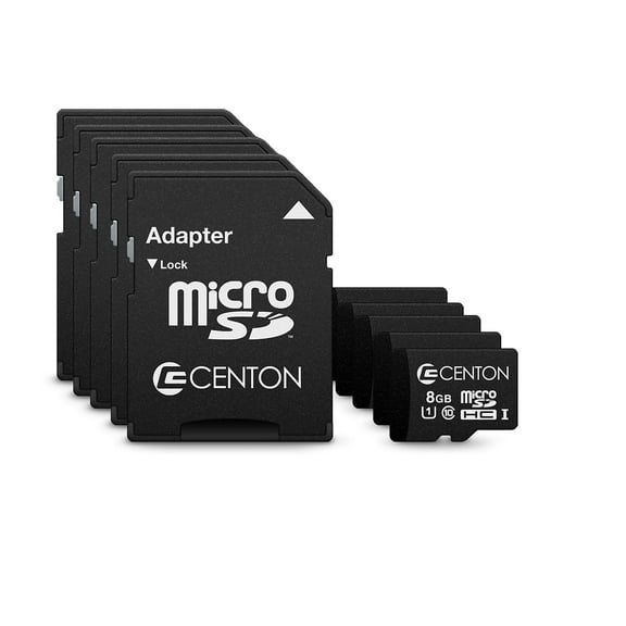 Centon Micro 8GB SDHC Memory Card UHS1 5/Pack (S1-MSDHU1-8G-5-B) S1-MSDHU1-8G-5B