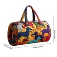 thumbnail image 3 of Fasiaou 7x4x4 Inch Puppy Quilted Portable Travel Tote Bag with Embroidered Design, Cute Pet Pattern Handbag for Short Trips and Daily Use,Multicolor#2,M, 3 of 6
