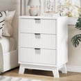 thumbnail image 7 of FANRAL Set of 2 Fluted 3 Drawer Nightstands,Modern Bedside Tables with Anti-Tip Safety Design,Wood End Tables for Bedroom Living Room,White Night Stand, 7 of 7