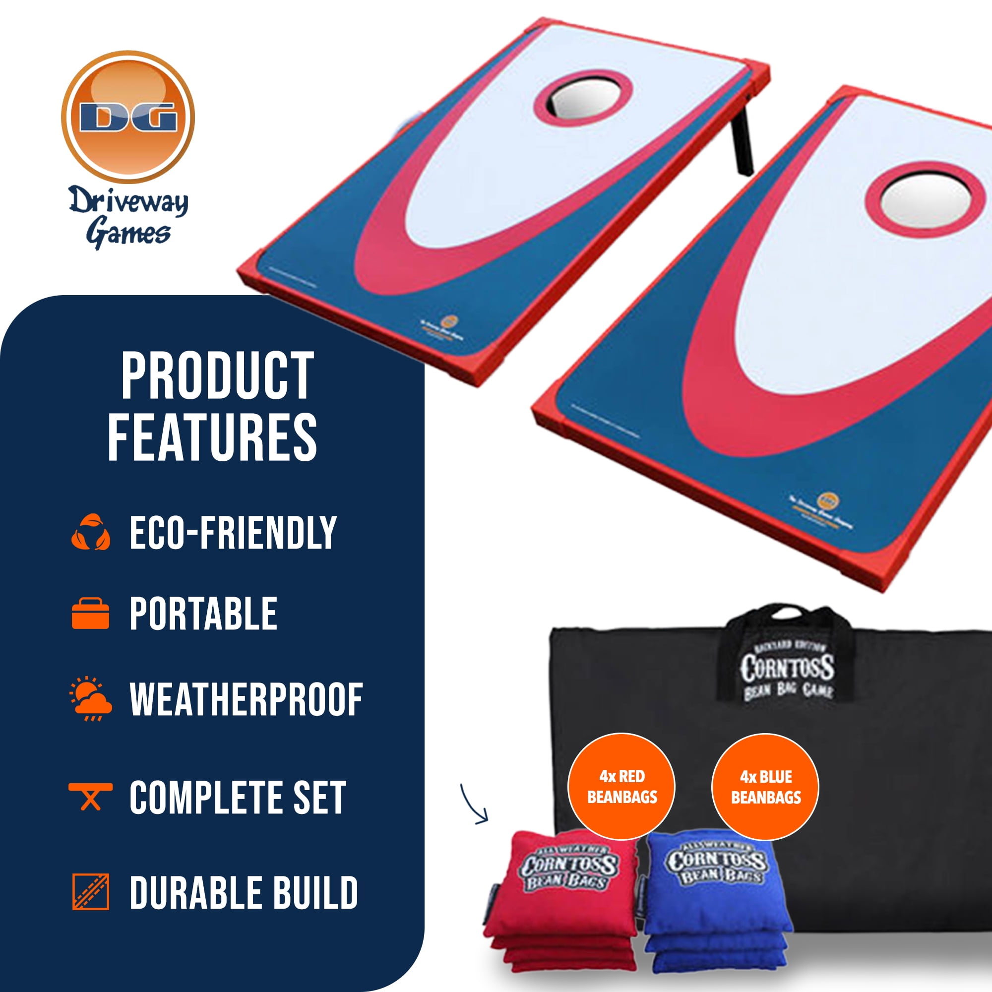 Driveway Games Backyard Edition Bean Bag Cornhole Game with Carry Bag