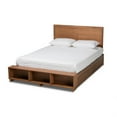 thumbnail image 1 of Baxton Studio Tamsin Modern Transitional Ash Walnut Brown Finished Wood Queen Size 4-Drawer Platform Storage Bed with Built-In Shelves, 1 of 5