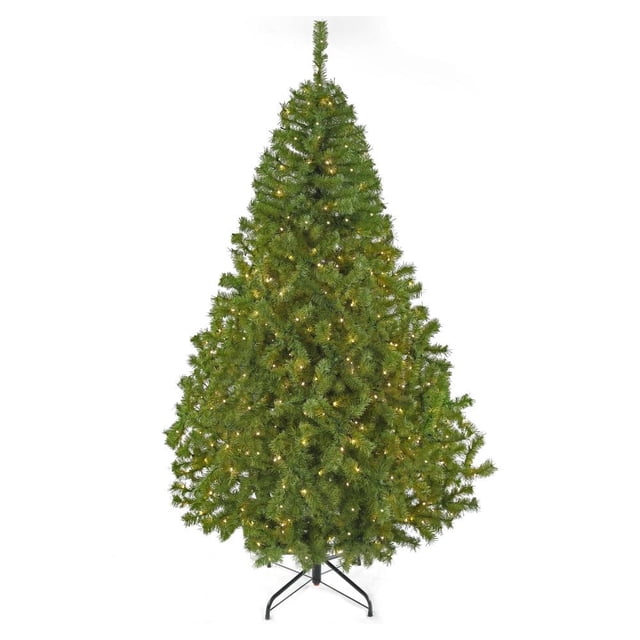Árbol de Navidad Naviplastic Canadiense color Verde de 220 cm con 512 luces led cálidas