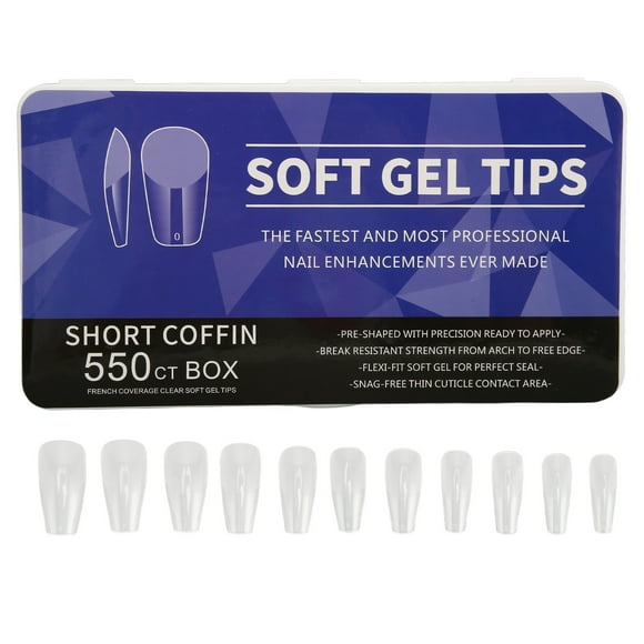 Nail Tips,550 Pcs Nail Tips False Nails Tips Long Nail Tips Sleek Aesthetic