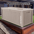 thumbnail image 5 of Decksplore 180 Gallon Outdoor Storage Box Waterproof Lockable Resin Deck Box Large, for Storing Pool Accessories, Tools, Toys. UV-Resistant, Brown, 5 of 8