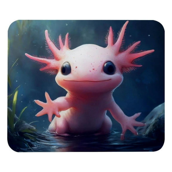 PhooArto Comfortable Mouse Pad Cute Pink Axolotl Desktop Mousepad , 21 x 25 cm Mouse Mat, Non-Slip Rubber Base, Improves Speed and Precision