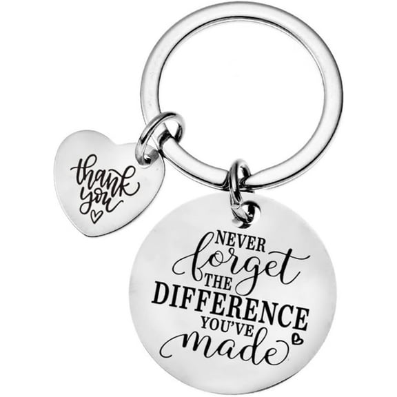 Going Away Gift for Coworker Colleagues Never Forget The Difference You've Made Keychain for Coworkers Colleague Thank You Gift Retirement Gifts for Women Men Co-worker