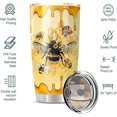 thumbnail image 2 of Bumble Honeybee Mug 20 Oz With Lid, Kind Words Are Like Honey Isulated Tumblr, Bee Tumbler Coffee Cup Stainless Steel, Proverbs 16 24 Christian Gifts For Women Faith Yellow Bee Themed, 2 of 6