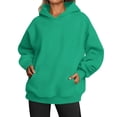 thumbnail image 1 of EIMELI Femmes de la Mode Quotidienne Polyvalent Casual Sweat-Shirt Col Rond Manches Longues Sweat-Shirt Bleu Ciel XL, 1 of 5