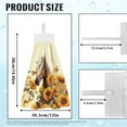 thumbnail image 7 of ZIATUBLE Sunflower Horse Hanging Hand Towel Butterfly Kitchen Hand Towels with Snap Button Dish Towels for Kitchen with Hanging Loops Hanging Hand Towels for Bathroom Tea Towels, 7 of 7