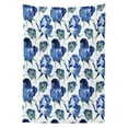 thumbnail image 3 of Ambesonne Watercolor Tablecloth Rectangular Table Cover, Roses with Leaves, 52"x70", Violet Blue Slate Blue, 3 of 4