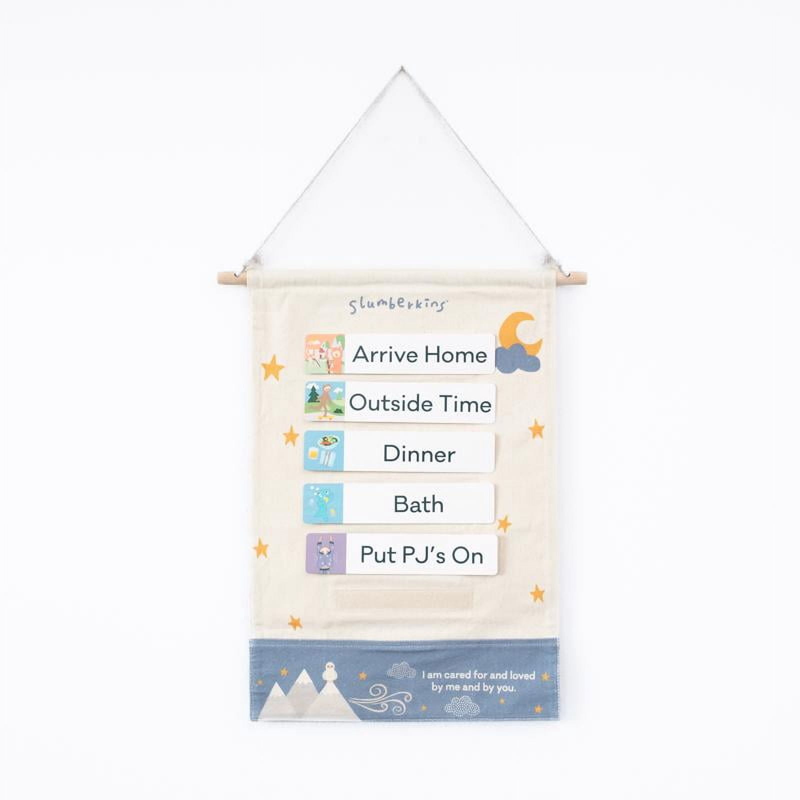 Slumberkins 9101104 18 Piece Routines Visual Schedule - Multi Color