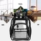 thumbnail image 3 of Xihbxyly Mochila Transparente, Material de Pvc Duradero, Diseño Aprobado para Estadios, Correas de Hombro Ajustables, Ligera y Fácil de Limpiar, Bolsa de Playa, Accesorio de Viaje, Tamaño 12 X 28 X 3, 3 of 7