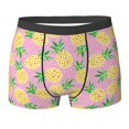 thumbnail image 6 of Men's Boxer Briefs, Cute Pineapple Starry Sky Pink Soft Comfy Mens Underwear Boxer Briefs Breathable With Widen Waist, 6 of 7