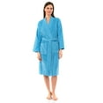 thumbnail image 4 of TowelSelections Women's Robe Turkish Cotton Soft Terry Kimono Bathrobe Medium/Large Alaskan Blue, 4 of 5