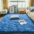 thumbnail image 3 of ZENELESS Fluffy Area Rugs for Living Room,4x6 Shag Rectangular Carpets for Bedroom Cobalt Blue, 3 of 8