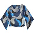 thumbnail image 1 of Alfani Blusa de punto con mangas de ángel para mujer, azul, XXL, 1 of 1