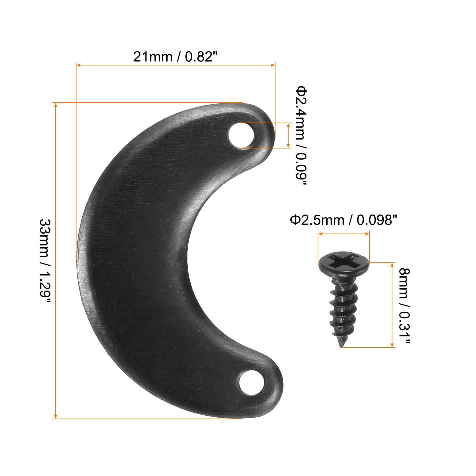 Uxcell 200Pcs Photo Frame Turn Button Fasteners 200Pcs Screws Picture Turn Backing Clip for Hanging Picture Craft, Black