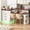 Creamy White, variant on HORIZON Kitchen Island With Casters, Extendable Dining Table With Led Lighting, Kitchen Table With Power Strips, Buffet Table, Or Bar Table For The Kitchen And Dining Room,Antique Natural