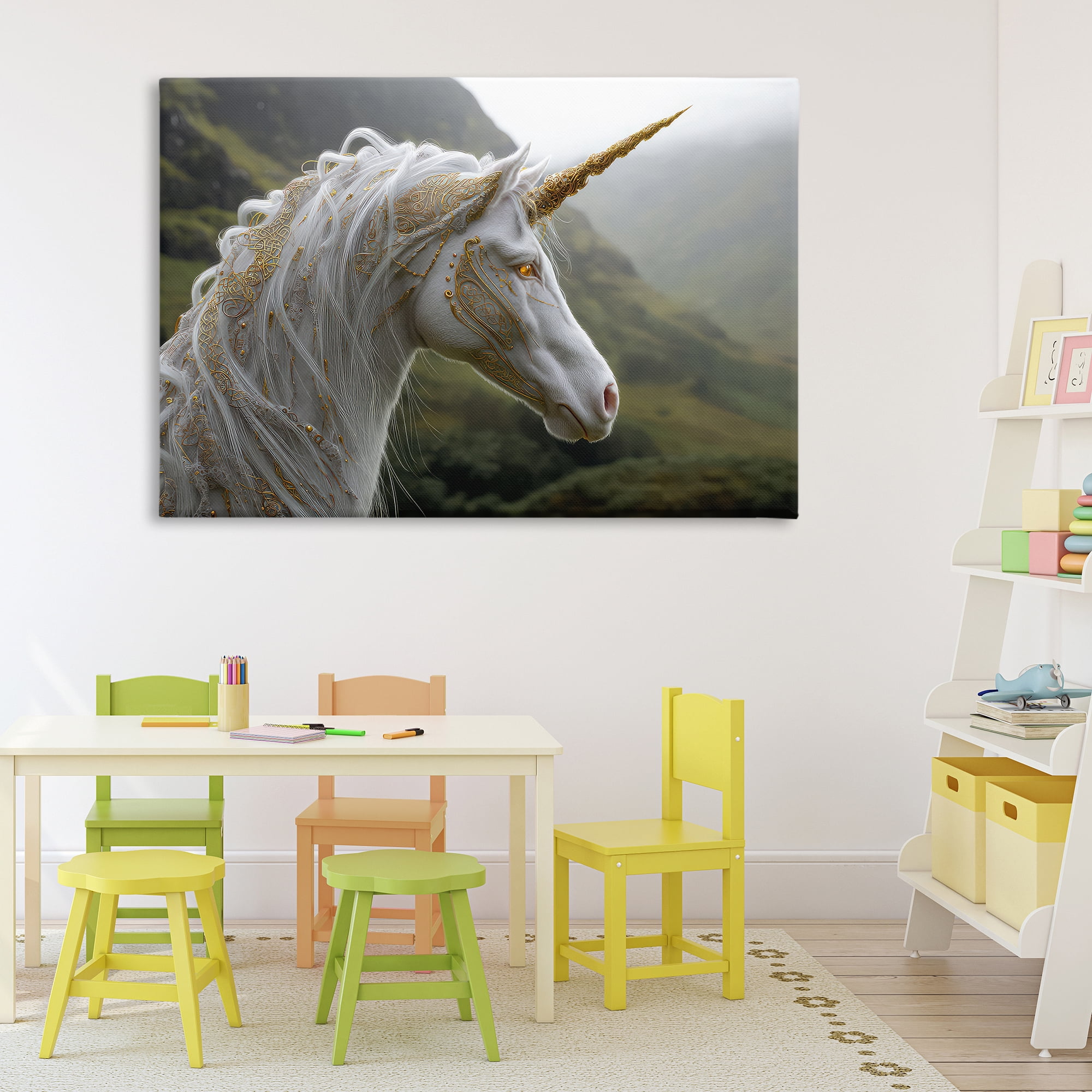 Stupell Industries Ornate Celtic Unicorn Canvas Wall Art, design by The Wands Want