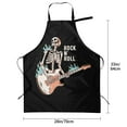 thumbnail image 7 of TEQUAN Adjustable Waterproof Apron with Pockets, Rock Skull Guitarist Printed Cooking Kitchen Cleaning Baking Aprons, 7 of 7