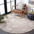 thumbnail image 2 of SAFAVIEH Trends Justin Abstract Area Rug, Beige/Ivory, 6'7" x 6'7" Round, 2 of 8