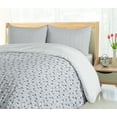 thumbnail image 5 of Ambesonne Muted Colors Duvet Cover Sets, Geometric Dots Design, 2-King, Dark Blue Pale Grey White, 5 of 7