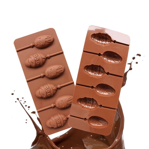 Bouanq 3D Easter Egg Silicone Mold Dinosaur Eggs Shape Chocolate Mold DIY Cake Baking Making Lollipop Mold