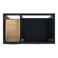 thumbnail image 5 of Ariel Stafford 37 Inch Single Right Offset Rectangle Sink Vanity With Carrara White Marble Countertop W/0.75" Edge In Midnight Blue, 5 of 9