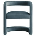 thumbnail image 5 of Winslow Performance Velvet Barrel Accent Chair in Cadet Blue, 5 of 10