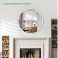 thumbnail image 5 of 28" Deluxe Contemporary White Circular Aluminum Mirror, 5 of 7