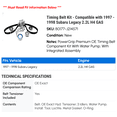 thumbnail image 2 of Timing Belt Kit - Compatible with 1997 - 1998 Subaru Legacy 2.2L H4 GAS, 2 of 2
