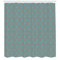thumbnail image 2 of Ambesonne Damask Shower Curtain, Venetian Italian, 69"Wx84"L, Cocoa Sky Blue Yellow, 2 of 2