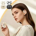 thumbnail image 6 of Outoloxit Wireless Headset, Hanging Ear True Wireless High Battery Low Latency Double Microphone Noise Reduction Surround Sound 5.4 Sport Bluetooth Openear Earphones, Beige, 6 of 6