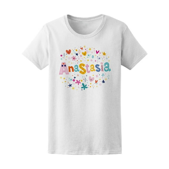 Anastasia Cute Colorful Flowers Tee Women's -Image by Shutterstock